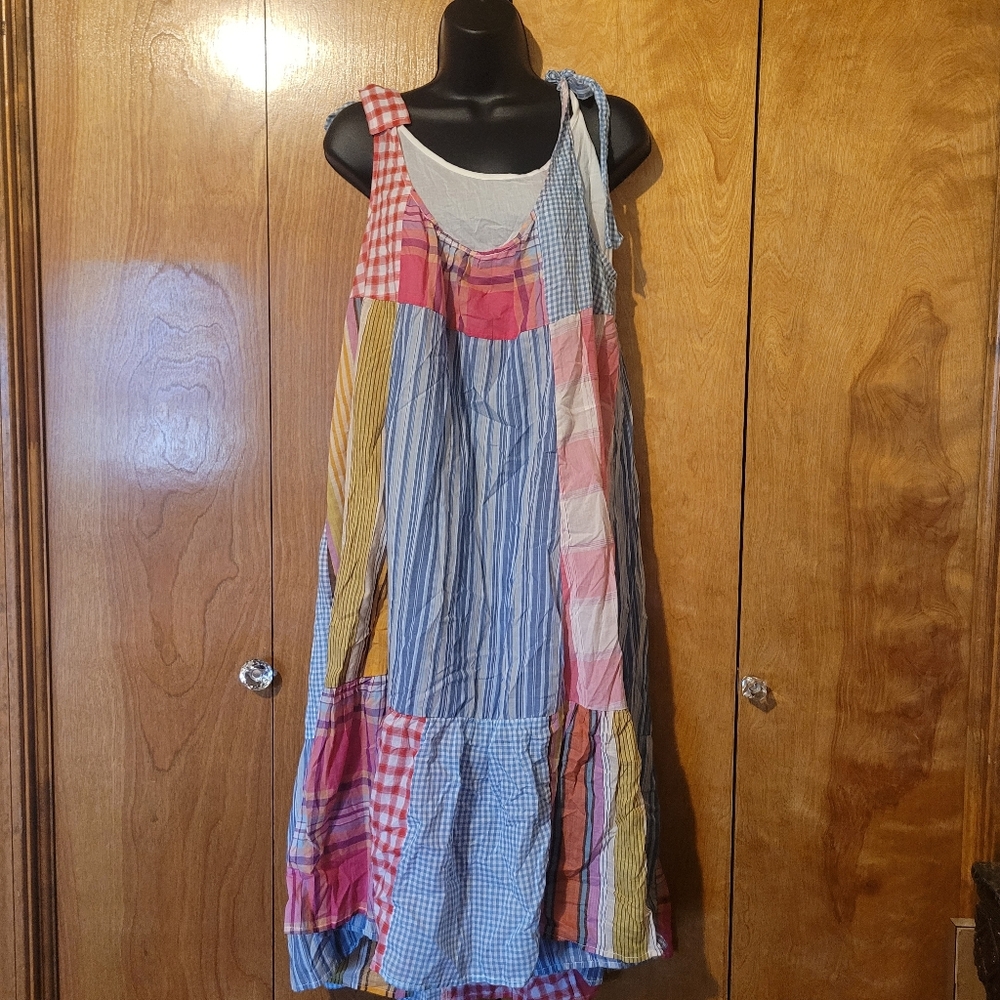 NEW Anthropologie Pilcro Plaid Patchwork Midi Dress Sz SP - Picture 5 of 15